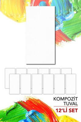 10x20 cm Pres Kompozit Tuval 12'li Set