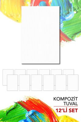 20x30 cm Pres Kompozit Tuval 12'li Set