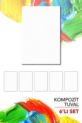 20x30 cm Pres Kompozit Tuval 6'lı Set