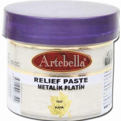 Rölyef Pasta 3322 Metalik Platin 50 ml