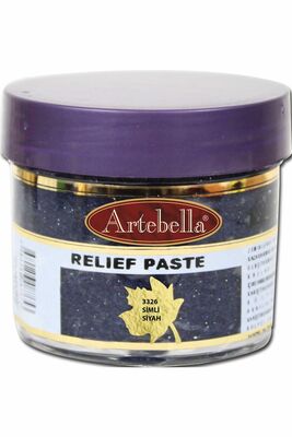 Rölyef Pasta 3326 Simli Siyah 50 ml