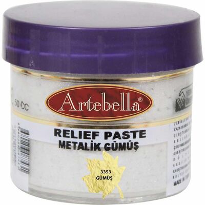 Rölyef Pasta 3353 Metalik Gümüş 50 ml