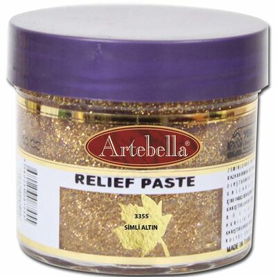 Rölyef Pasta 3355 Simli Altın 50 ml