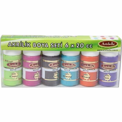 6'lı Universal Akrilik Boya 20 ml Set 2