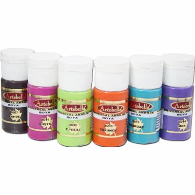 6'lı Universal Akrilik Boya 20 ml Set 2