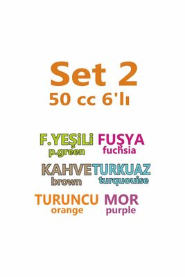 6'lı Yıkanabilir Parmak Boyası 50 ml Set 2