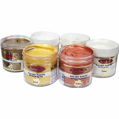 6'lı Rölyef Pasta Metalik 50 ml Set 1