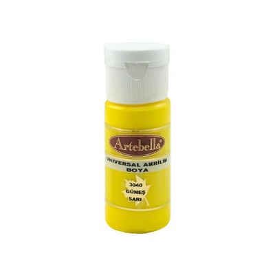 Universal Akrilik Boya 3040 Güneş Sarı 30 ml