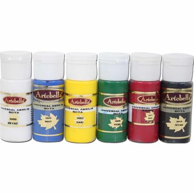 6'lı Universal Akrilik Boya 30 ml Set 1