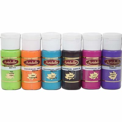 6'lı Universal Akrilik Boya 30 ml Set 2