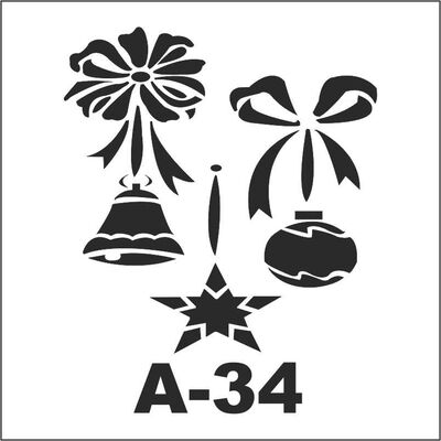 Stencil A-34 20x20 cm