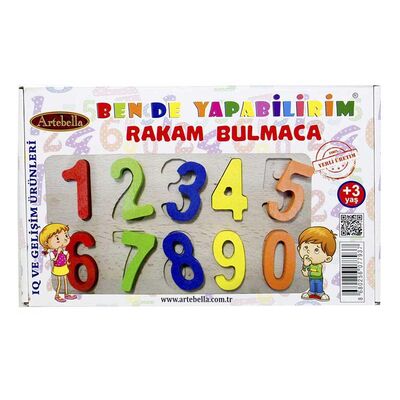 Eğitici Zeka Oyunları I Ahşap Rakam Bulmaca +3 Yaş