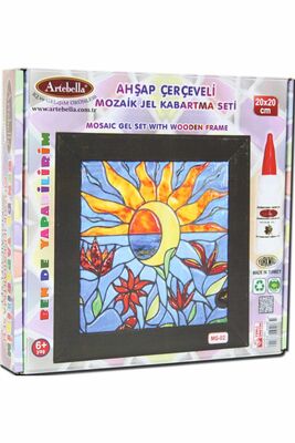 02 I Çocuk Ahşap Çerçeveli Mozaik Jel Kabartma Seti 20x20 cm