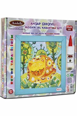 03 I Çocuk Ahşap Çerçeveli Mozaik Jel Kabartma Seti 20x20 cm