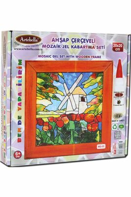 05 I Çocuk Ahşap Çerçeveli Mozaik Jel Kabartma Seti 20x20 cm