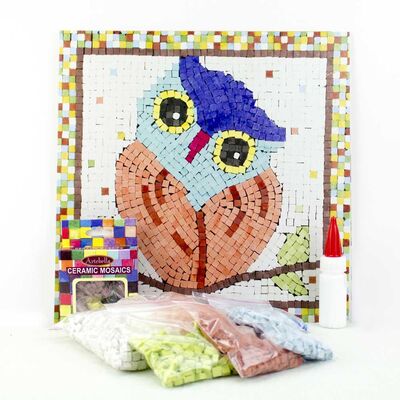 01 I Çocuk Ahşap Çerçeveli Seramik Mozaik Set +6 Yaş 32x32 cm