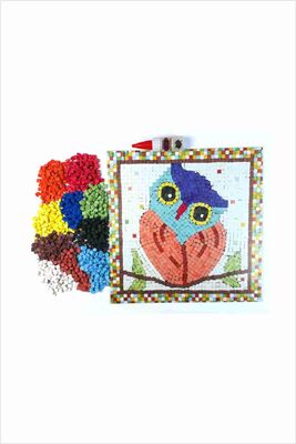 01 I Çocuk Ahşap Çerçeveli Seramik Mozaik Set +6 Yaş 32x32 cm