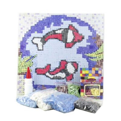 02 I Çocuk Ahşap Çerçeveli Seramik Mozaik Set +6 Yaş 32x32 cm