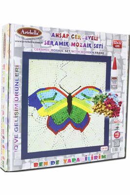 03 I Çocuk Ahşap Çerçeveli Seramik Mozaik Set +6 Yaş 32x32 cm