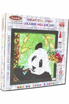 04 I Çocuk Ahşap Çerçeveli Seramik Mozaik Set +6 Yaş 32x32 cm