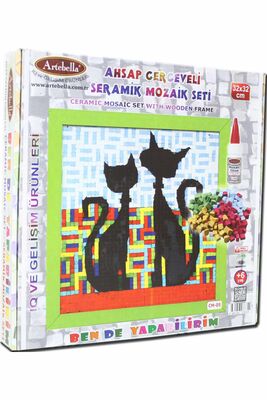 05 I Çocuk Ahşap Çerçeveli Seramik Mozaik Set +6 Yaş 32x32 cm