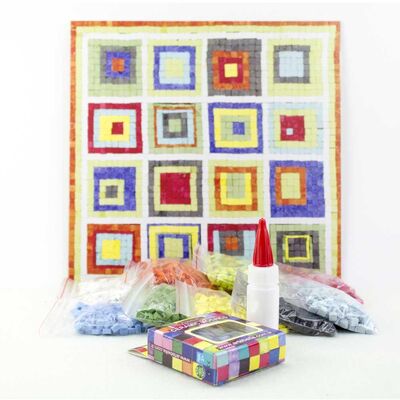 08 I Çocuk Ahşap Çerçeveli Seramik Mozaik Set +6 Yaş 32x32 cm