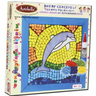 04 I Çocuk Ahşap Çerçeveli Seramik Mozaik Set 20x20 cm