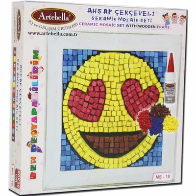 18 I Çocuk Ahşap Çerçeveli Seramik Mozaik Set 20x20 cm