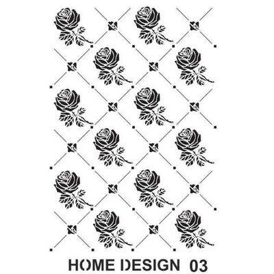 Stencil Home Design H03 35x50 cm