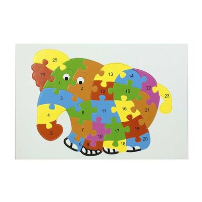 Çocuk Eğitici 24 Parça Puzzle I Fil +3 Yaş