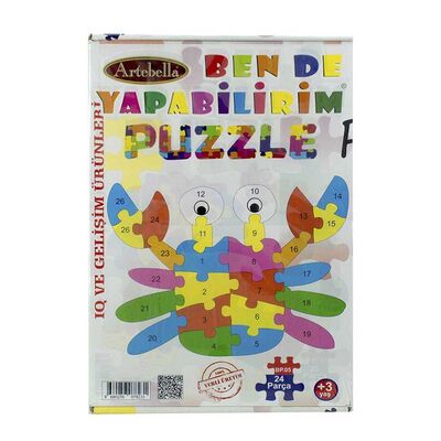 Çocuk Eğitici 24 Parça Puzzle I Akrep +3 Yaş