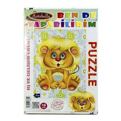 Çocuk Eğitici 24 Parça Puzzle I Aslan +6 Yaş