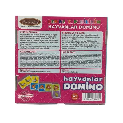 Zeka ve Dikkat Geliştiren Oyunlar I Hayvanlar Domino +4 Yaş