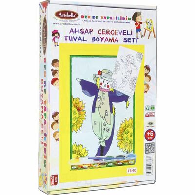 03 I Eğitici Ahşap Çerçeveli Tuval Boyama Seti + 6 Yaş 20x30 cm