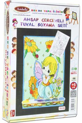 06 I Eğitici Ahşap Çerçeveli Tuval Boyama Seti + 6 Yaş 20x30 cm