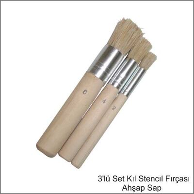 Fısn2s01 Stencıl Fırçası 3 Lü Set