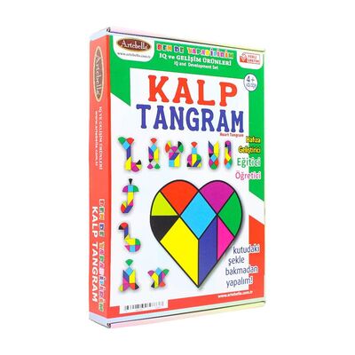 Eğitici Öğretici Çocuk Oyunları I Kalp Tangram +4 Yaş