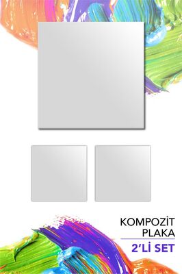 20x20 cm Pres Kompozit Plaka 2'li Paket