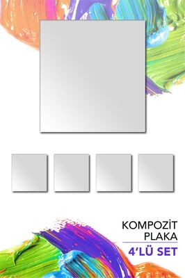 16x17 cm Pres Kompozit Plaka 4'lü Paket