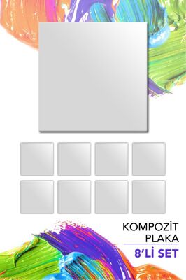 10x10 cm Pres Kompozit Plaka 8'li Paket