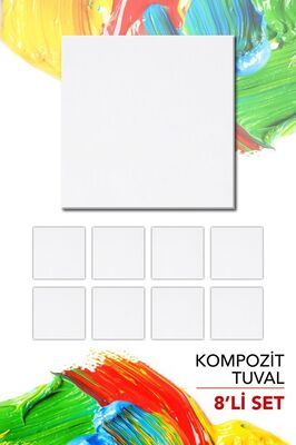 10x10 cm Pres Kompozit Tuval 8'li Paket