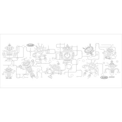 33x100 cm Robotlar Kendinden Yapışkanlı Rolu Kağıt Boyama