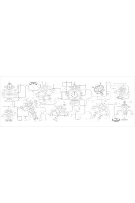 33x100 cm Robotlar Kendinden Yapışkanlı Rolu Kağıt Boyama