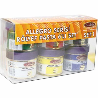 Rölyef Pasta Allegro Serisi 50 cc 6'Lı Set-1