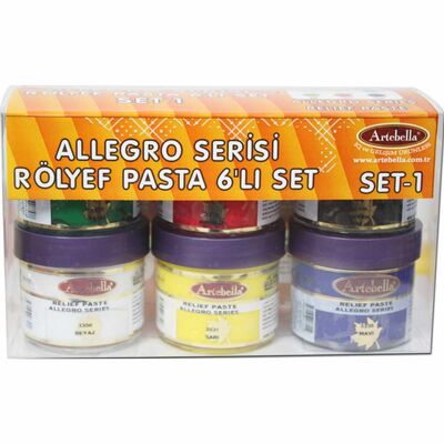 Rölyef Pasta Allegro Serisi 50 cc 6'Lı Set-1