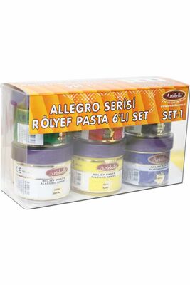 Rölyef Pasta Allegro Serisi 50 cc 6'Lı Set-1