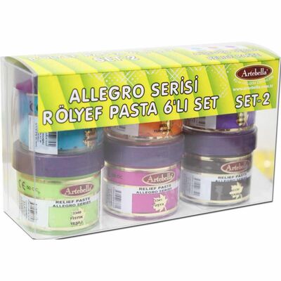 Rölyef Pasta Allegro Serisi 50 cc 6'Lı Set-2