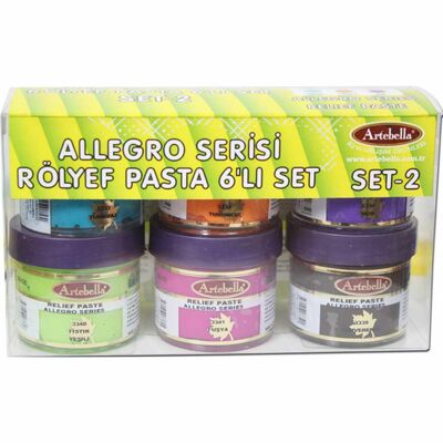 Rölyef Pasta Allegro Serisi 50 cc 6'Lı Set-2