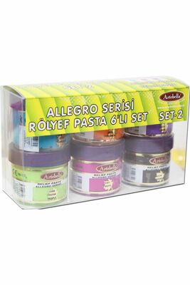 Rölyef Pasta Allegro Serisi 50 cc 6'Lı Set-2