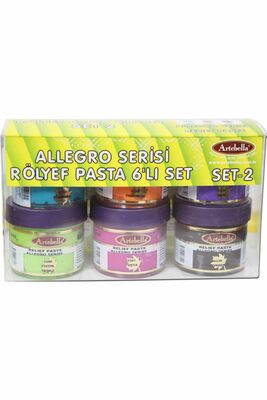 Rölyef Pasta Allegro Serisi 50 cc 6'Lı Set-2